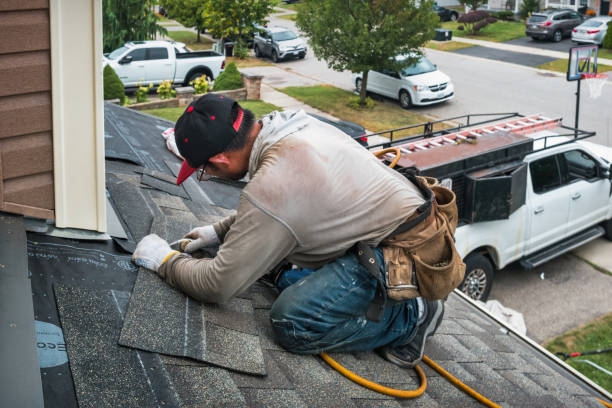 Professional Roof Leak Repair technician working in Le Roy, NY